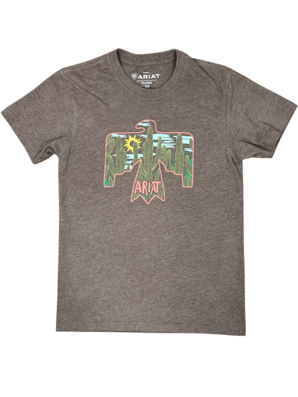 Women’s Ariat Desert Thunderbird Graphic Tee Brown Western T Shirt XS